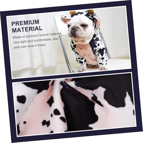Disfraz divertido de vaca para perro y gato talla S miniatura 4