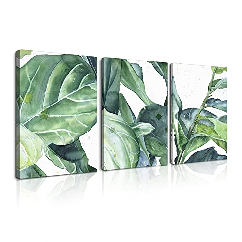 緑 植物 アートパネル 3枚セット飾り絵 ポスター 壁掛けアート アートフレーム モダン アートボード 絵画 印刷された インテリア部屋飾り 壁掛け(B, 50cmX70cm)