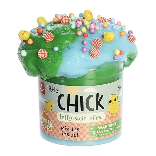Aurora® Toys Gooey Poppy Slime Co.™ Little Chick Slime Toy - Sensory Play for Fun Playdates - for Kids 5+ Years, Adults, and Parents - Green and Yellow 11.3 oz
