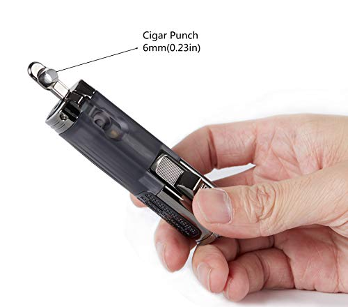 image for TOMOLO Cigar Lighter Triple Jet Flame Torch Lighter Refillable Butane 
