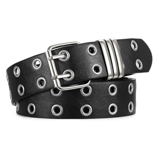 Ceinture punk rock en cuir clouté de 4,5 cm idéale pour sublimer vos pantalons jeans