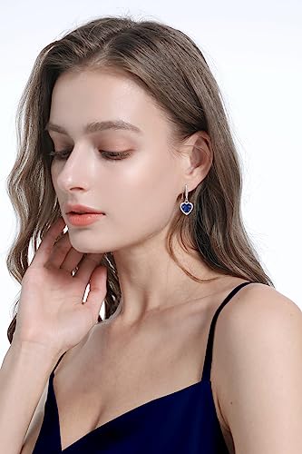 GZWHD Love Heart Cubic Zirconia Earrings for Women, Valentine's Day/Christmas/Mother's Day/Birthday/Birthstone Gift for Mother/Wife/Friend, Wedding/Prom/Party Earrings2