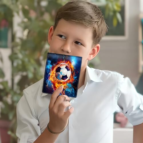 Image of Boys Wallet for Kids, Cool Kids Wallet for Boys Ages 8-10 9-12 11-15, Funny Soccer Leather Bifold Rfid Blocking, Coin Pocket Id Window for Teen Men Youth Guys Birthday Christmas Gifts