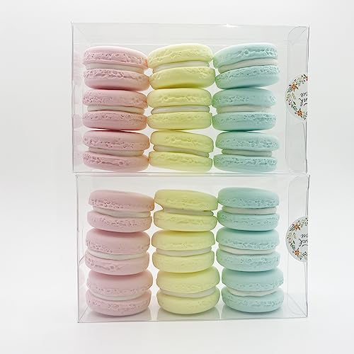18pcs Cookies Model Simulation Macaron Products Fake Candy Children Birthday Party Photo Decorative Dessert Wedding Ornaments