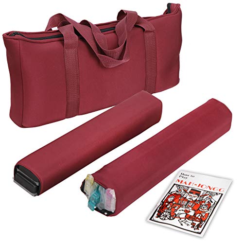 Zeny American Mahjong Set, 166 Premium White Tiles With Soft Bag, 4 All-In-One Racks With Pushers, Mah Jongg Complete Set #TOP1