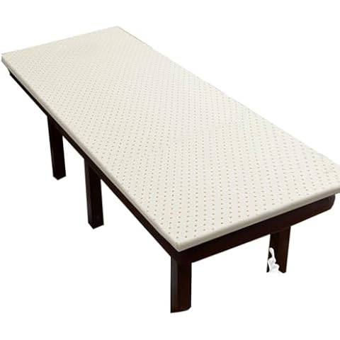 LDLCYCN Latex Mattress Topper Breathable Massage Table Mattress Soft and Comfortable Spa Bed Mattress Topper Help Relief Shoulder & Back Pain for Beauty Salon Tattoo Bed,2.5cm(0.98in),80 * 180cm Cover