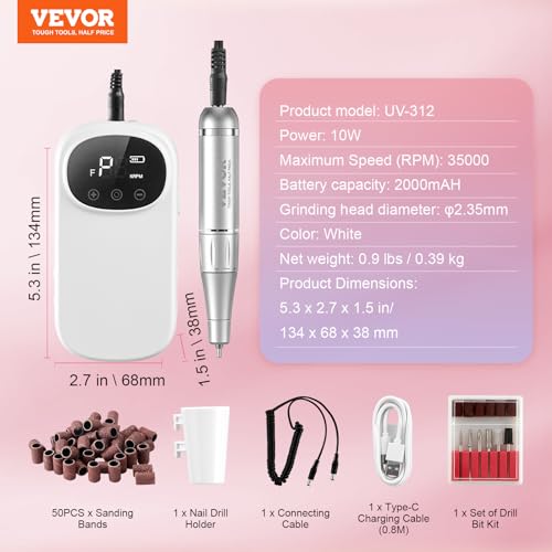 Taladro Eléctrico Portátil Recargable para Uñas miniatura 7