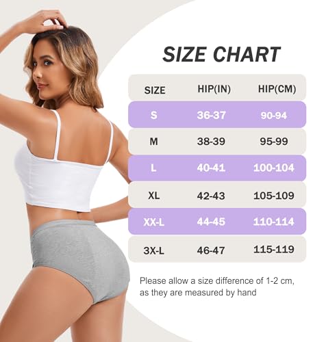 Bobelle Wear Incontinence Pants For Women, Leak Proof Washable Reusable High Absorbency Period Underwear, Heavy Flow Bladder Leak 3 Pack (Multicolor01, M) - 7
