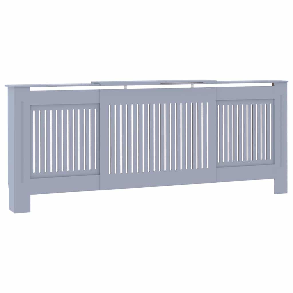 vidaXL MDF Radiator Cover Radiator Cover Cabinet Shelf Cabinet Heater Heating Radiator Cover Heater Shelf Grill Indoor Furniture Grey
