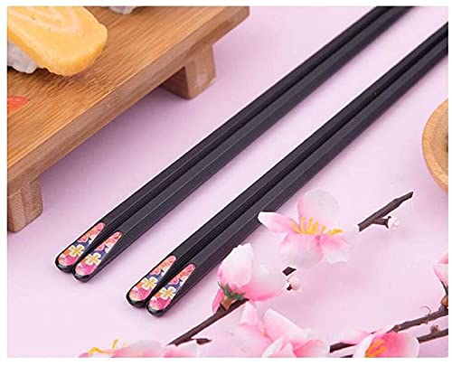 Ensemble de 10 Paires de Baguettes créatives en Alliage, Baguettes japonaises antidérapantes, adaptées aux familles, aux hôtels, à la Vaisselle Asiatique(Color:A)