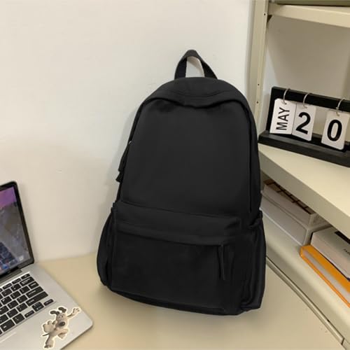 16.54 Inch Backpack for Men Women, Bookbag Waterproof Lightweight Backpack Rucksack Casual Daypack Bag (Black)3