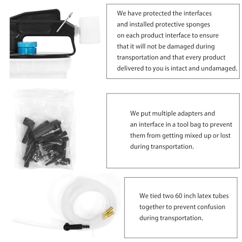 Wzyblixo 2L Vacuum Brake Bleeder - Vacuum Brake Bleeder Kit with Brake Fluid Extractor and 1L Refilling Bottle with Adapters by Wzyblixo - Image 8