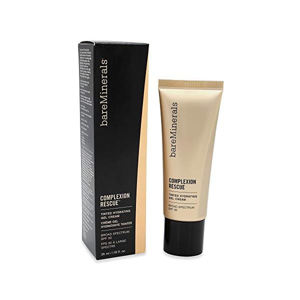 bareMinerals-Complexion-Rescue-Tinted-Hydrating-Gel-Cream-SPF-30-Wheat-45-118-Ounce bareMinerals Complexion Rescue Tinted Moisturizer for Face with SPF 30 + Hyaluronic Acid, Hydrating Tinted Mineral Sunscreen for Face, Skin Tint, Vegan