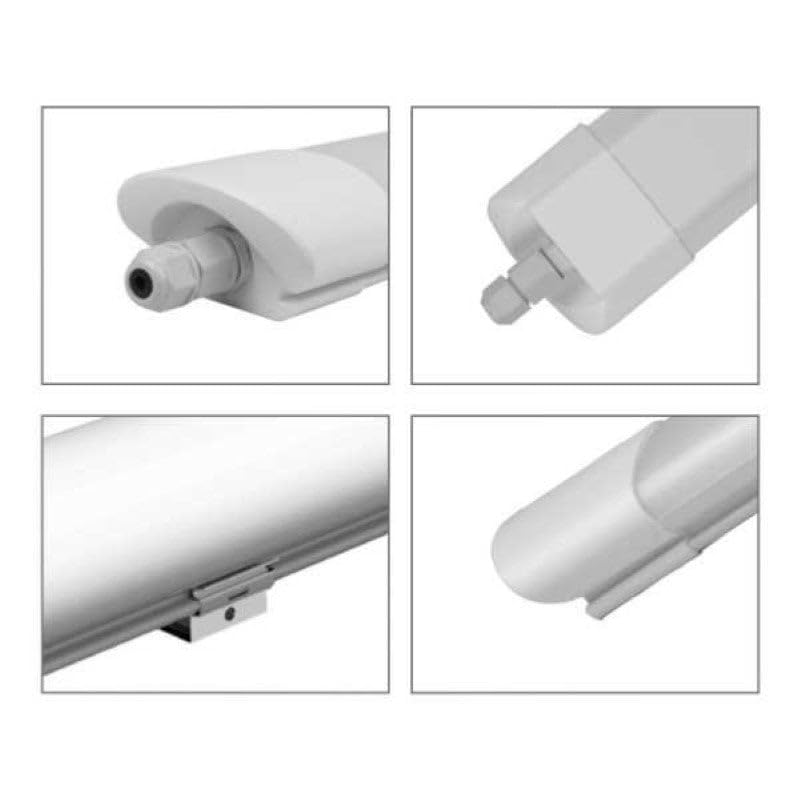 Réglette LED étanche 60cm 18W IP65 - Blanc Neutre 4000K - 5500K - SILAMP