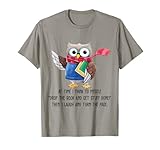Owl Reading Books Lover Funny Gift Shirt