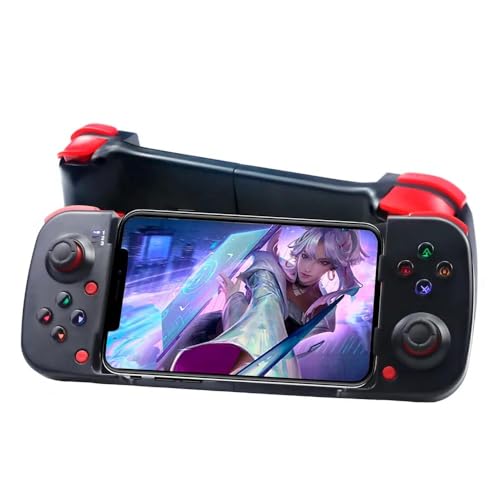 Gamepad BSP-D3 - Controle Sem Fio Bluetooth - Compatível c/Android e iOS - Recarregável Ergonomico (Preto)