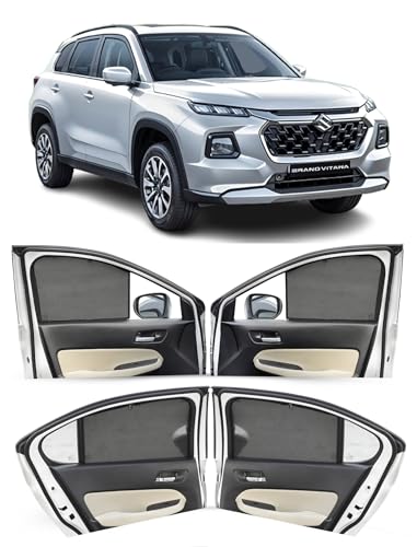 Image of Autofact Car Sunshades for Maruti Grand Vitara, UV Protection, Useful Car Accessories, Custom fit Sun Shades for Side Windows, Set of 6