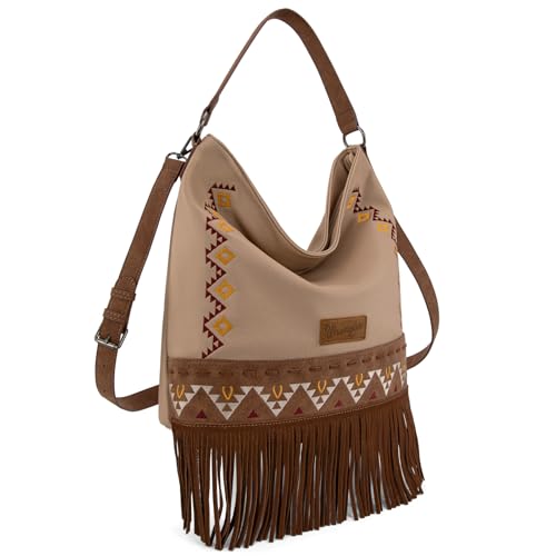 Image of Wrangler Shoulder Bag Aztec Purse Embroidered Fringe