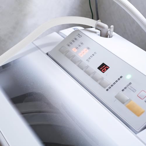 Image of Housoutil Air Conditioner Drain Flex Hose with Cuttable Rubber Adapter and Connect Clamp, Condensate Drain Line Hose for Air Conditioner System, Semi-automatic Washing Machine Portable Washing Machine