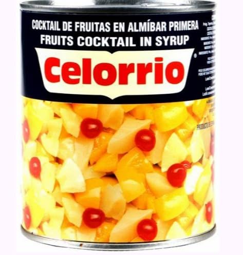 Celorrio Cocktail de Fruits au Sirop, Pack de 2 Boîtes de 820g, pour Salades de Fruits