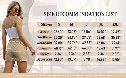 Womens Black Shorts Summer Yoga Lounge Shorts With Pockets Drawstring Xxl #TOP4