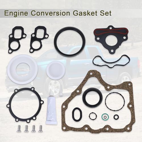 Image of Engine Conversion Gasket Lower Engine Oil pan Gasket Fits Chevy /GMC /Cadillac 5.3 6.2 2014-2018 Silverado Sierra 1500 2015-2020 Yokon Suburban Tahoe 2015-2020 Escalade Replace CS26744