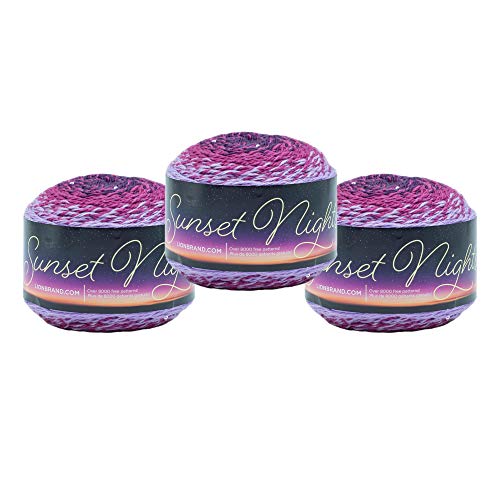 (3 Pack) Lion Brand Yarn Sunset Nights Yarn, Santorini