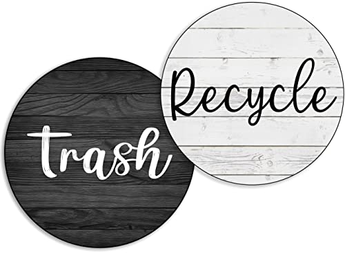Babypop! Recycle Trash Can Combo, Recycle Magnet For Trash Can, Garbage Recycle Bin Combo, Trash Recycle Bin Combo, Farmhouse Rustic Design #TOP19