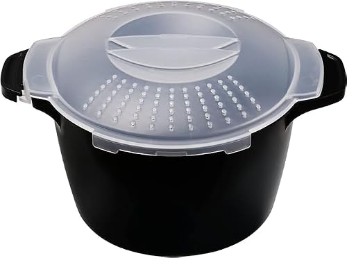 Pamperεd Chεf Large Micro Cookware 2 Quart, Pampered Bowls Chef, Microwave Steamer for Vegetables, Cooker for Microwave - BPA Free, Dishwasher Safe