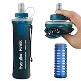 NATURACAVE 1L Collapsible Water Bottle with Filter for Hiking, Foldable Running Water Bottle, BPA-Free Leak-Proof TPU Folding Bottle for...