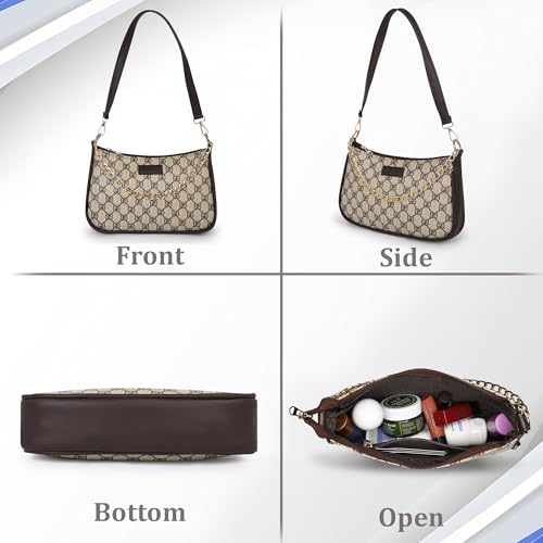 Image of Women's Stylish Printed Shoulder Bag | Trendy Daily Use Handbag with Chain Strap | Lightweight PU Leather Sling Bag for Girls & Women | Spacious & Durable Casual Fashion Purse