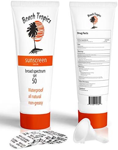 Sunscreen Flask - 10oz Hidden Alcohol Flask Lets You Take Booze Anywhere Includes FREE Funnel and Extra Leak-Proof Safety Seals For Secret Flasks by Classy Wino Always Drink Responsibly - Set of 2