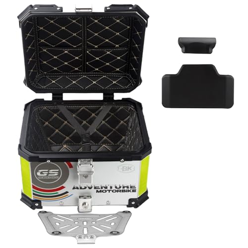 Top case moto aluminium haut de gamme coffre 45L blanc ultra robuste