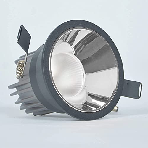 Image of Harold Electricals 7 Watt Deep Series Concealed COB Light | Recesed LED Ceiling Light for Indoor & Outdoor Lighting - Warm White Light(Chrome Reflector Reflector) Black Body