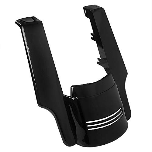 XMMT Black 5\" Motorcycle Stretched Rear Fender Extension with Smoke Tri-Bar Fender LED Tail Light For Harley Davidson Street Gilde Road Gilde 2014-2020 - Thumbnail 3