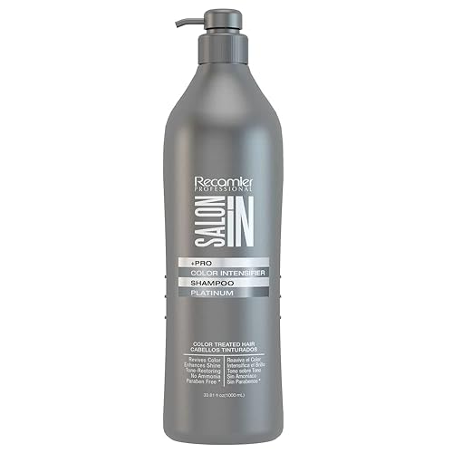 Saloon in Color Intensifier Shampoo Platinium | Recamier Professional Champu Platinum 33.8 onzas - 1000 Mililiter