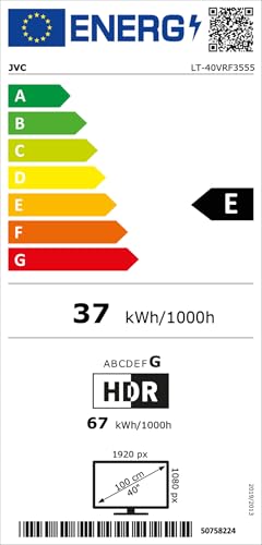 JVC Fernseher 40 Zoll Fire TV Full HD Smart TV HDR Fernseher mit Alexa Sprachsteuerung und Triple Tuner, LED TV LT-40VRF3555 (2026)