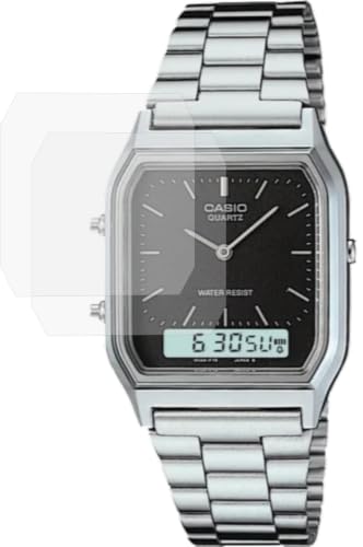 Image of 2 Pack SmartWatch Screenguard Compatible With Casio Vintage AQ 230A 1DMQ, Edge to Edge Hydrogel TPU Watch Screen Protector, Screen Guard not a Tempered Glass