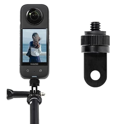Coyktonty Camera Mount Adapter Aluminum 1/4 Invisible Base Accessory for Insta360 X4 X3 X2/ONE X/GoPro 13 12 11 10 9 8 7 6