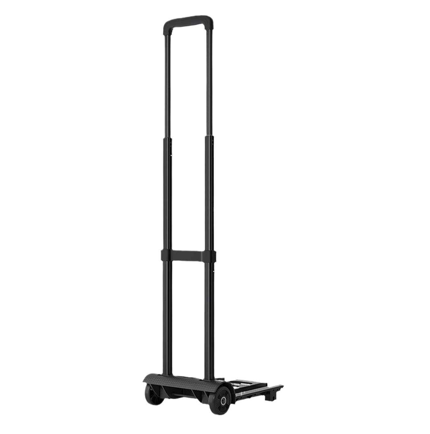 wheelbarrow, Portable Flatbed Push Cart Utility Dolly Platform For Luggage Trolly With Wheels(Black)