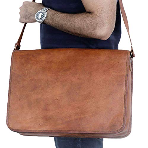 Komal's Passion Leather Vintage Mens 16 Inch Leather Laptop Messenger Pro Satchel Men's Bag4