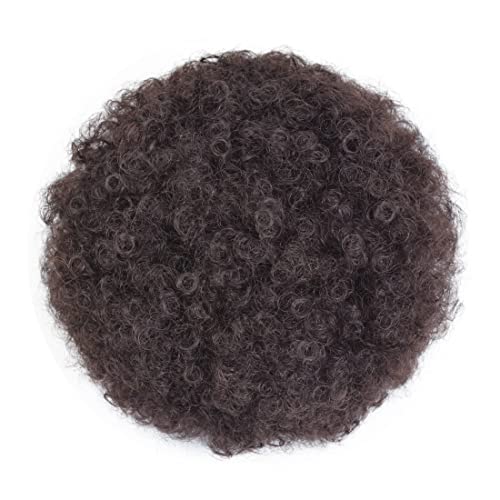 Afro Puff Drawstring Ponytail with Two Clips for Black Women Synthetic Curly Ponytail Bun Extension Hairpieces Updo Hair Extensions (Medium - Image 2