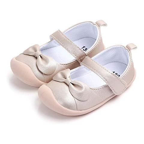 LACOFIA Bailarinas bebé niña Antideslizantes con Suela Gold Cover