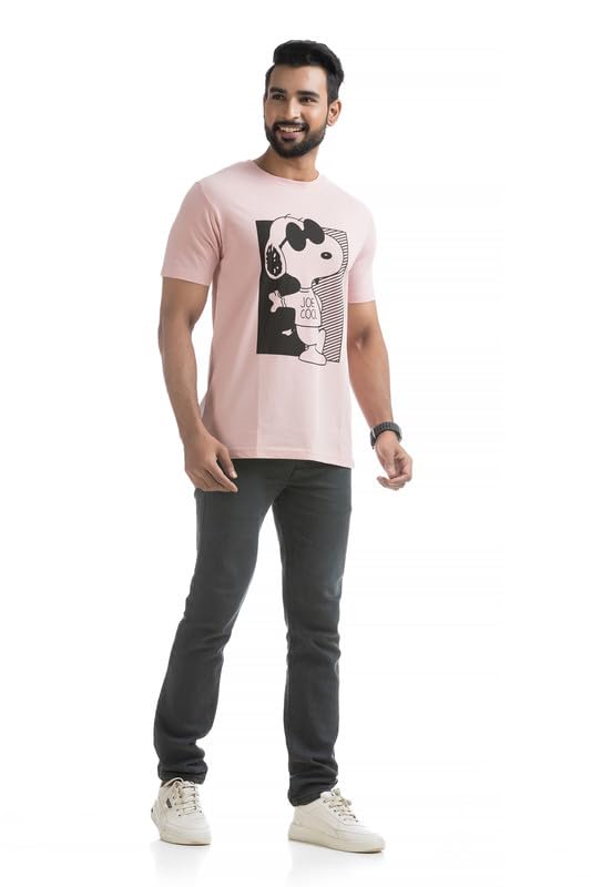 Image of Men's T Shirt Cotton Unique Chest Printed Regular and Relaxed Fit Half Sleeves Breathable Soft Fabric Standard Length Comfortable, Trending, Stylish & Modern Casual Wear