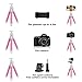 UBeesize Flexible Phone Tripod with Wireless Remote and Clip, Cell Phone Stand for Video Recording (Pink)