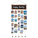 DIY : notre tableau photo combine un tableau photo et un tableau noir sur lequel vous pouvez écrire des textes ou dessiner des motifs à la craie. Les 30 pinces fournies vous permettent de changer facilement de photos, cartes postales ou cartes. Les 4 aimants vous permettent d'y accrocher des notes, des rappels ou des décorations légères, alliant ainsi fonctionnalité et charme.