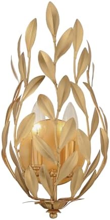 Crystorama Broche 2 Light Sconce (Antique Gold)