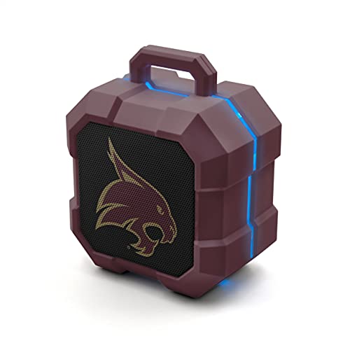 SOAR NCAA Shockbox LED Wireless Bluetooth Speaker, Texas State Bobcats