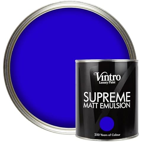 Vintro Luxury Matt Emulsion Electric Blue Paint Cover
