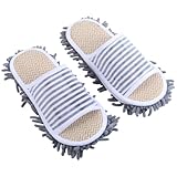 Toyvian Zapatillas Japonesas Antideslizantes de Microfibra para Limpieza de Pisos Uso Diario en Casa Calzado Casual Flexible